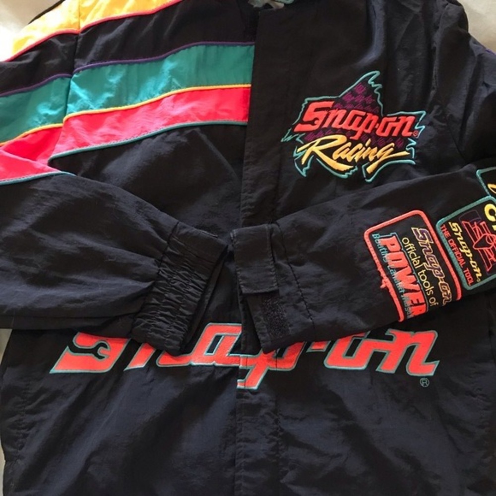 Snap Racing Black Multicolor Men's Racing Jacket - Picture 6 of 8